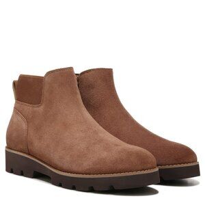 Vionic Women's Brionie Zip Up Ankle Boota Water Rezistant $150 in Chestnut Suede
